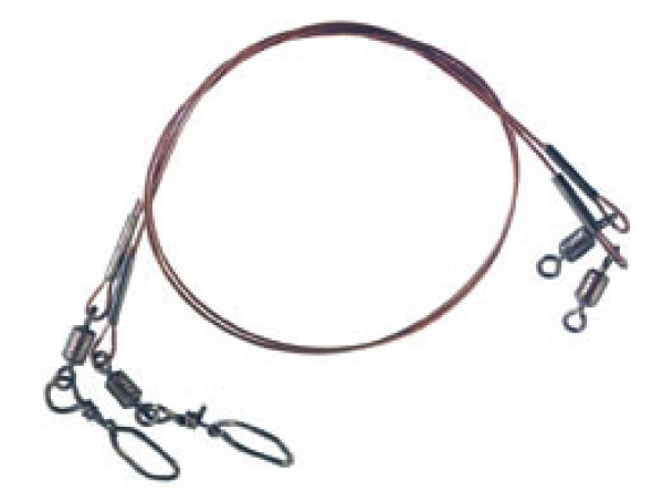Balzer Niroflex 1x7 Stahlvorfach +Karabiner+Wirbel 25cm