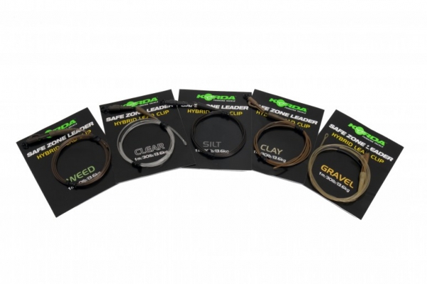 Korda Kamo Safezone Leader mit Ringwirbel Silt Brown 40lbs